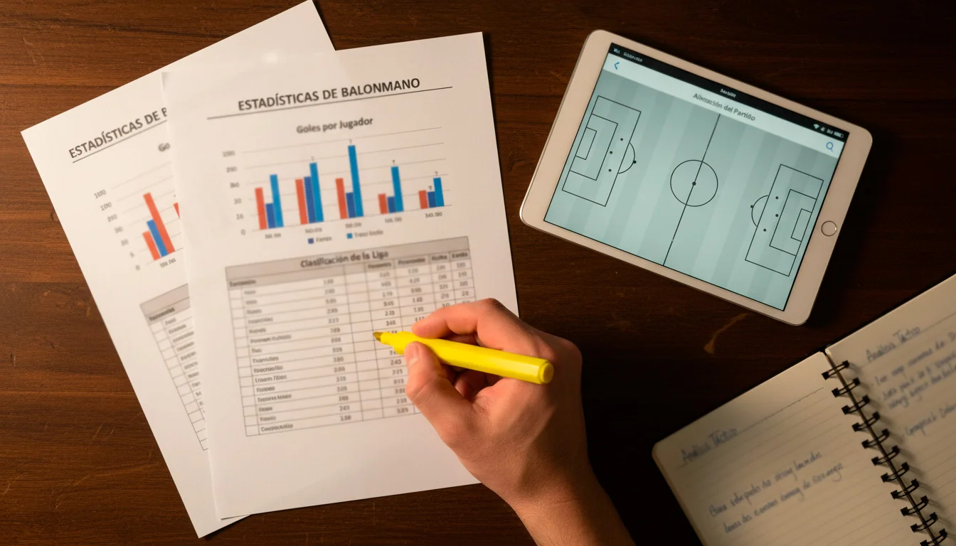 Documento de analisis con estadisticas de equipos de balonmano ASOBAL